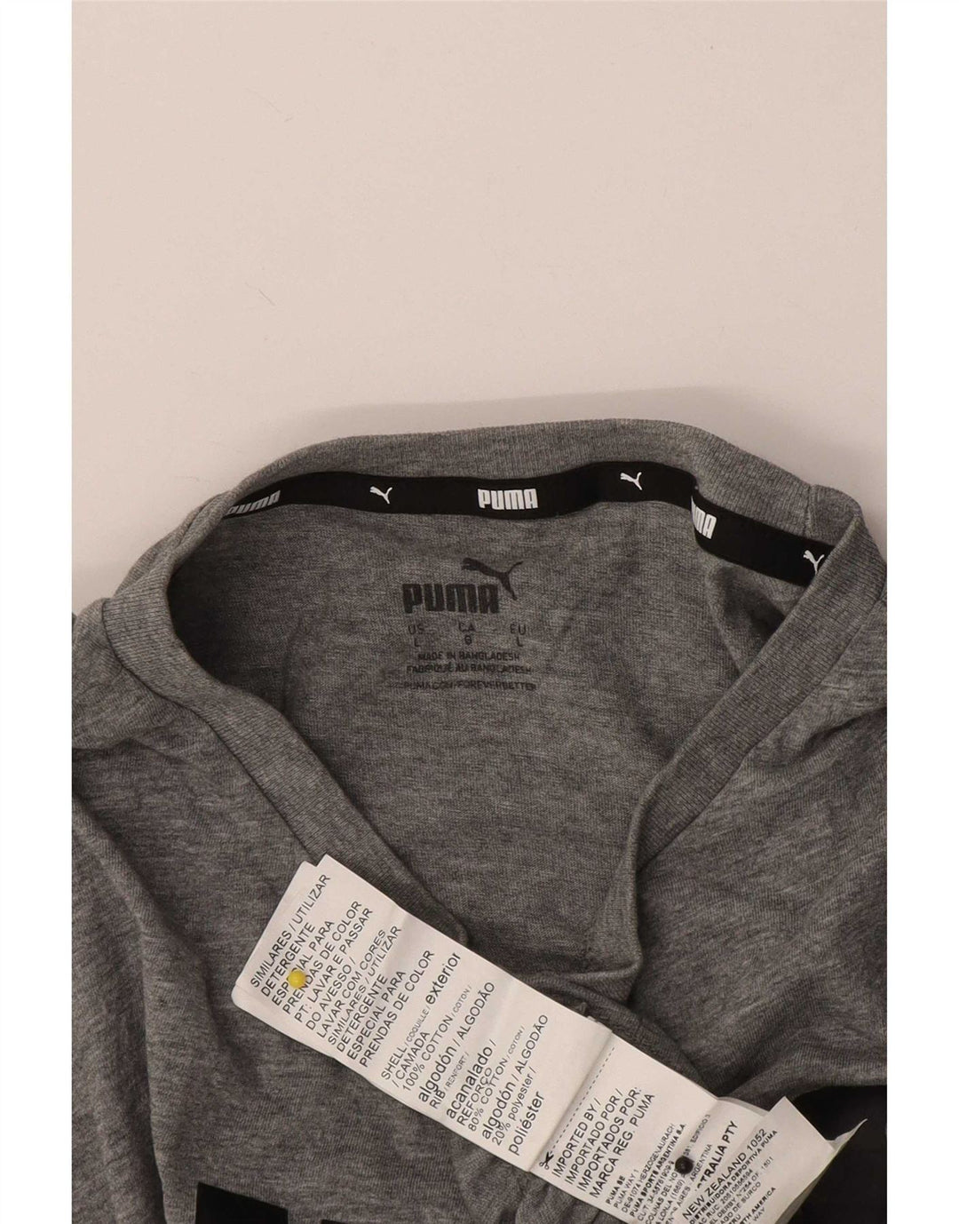 Puma Herre Grafisk T-Shirt Top Stor Grå Bomuld