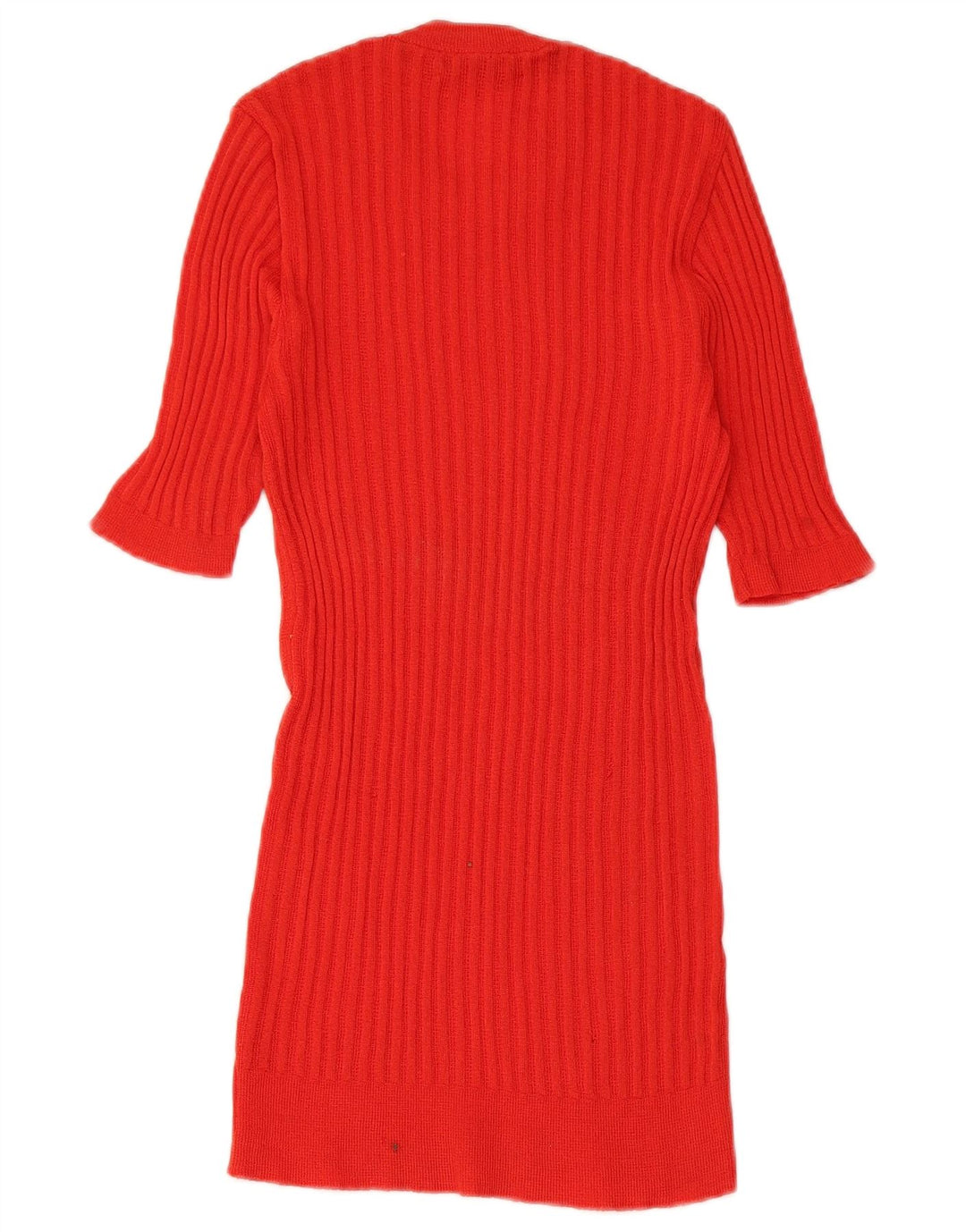 VINTAGE Damestrik bluse Top UK 8 Lille Rød