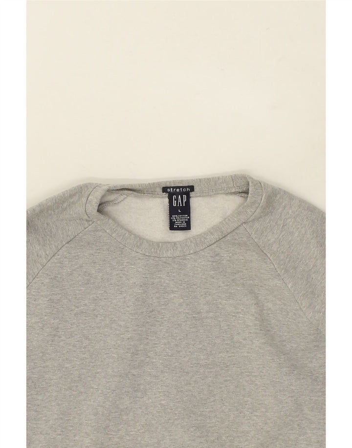 GAP Womens Sweatshirt Jumper UK 16 Large Grey Cotton Vintage Gap and Second-Hand Gap from Messina Hembry 