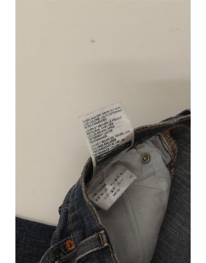 Levi's Herre Denizen Slim Straight Jeans W34 L30 Marineblå Bomuld