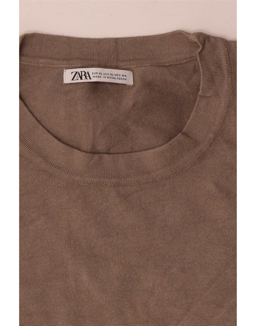 Zara Herre sweater med rund hals XL Grå viskose