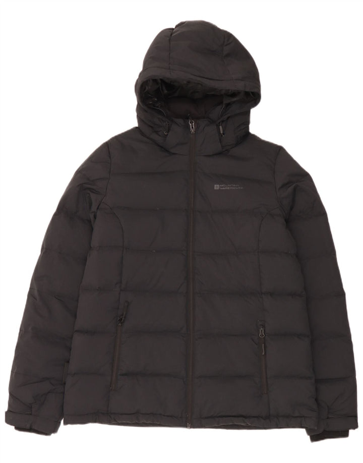 Mountain Warehouse Dame hættepolstret jakke UK 14 Stor sort nylon