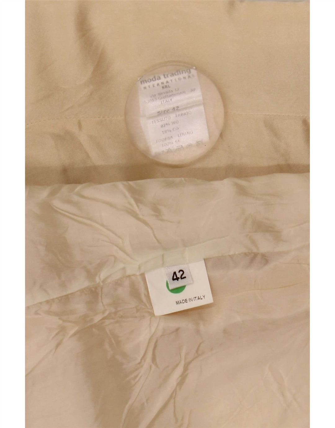 Mila Schon Dame 2-delt nederdelsæt IT 42 Medium W26 Beige Uld