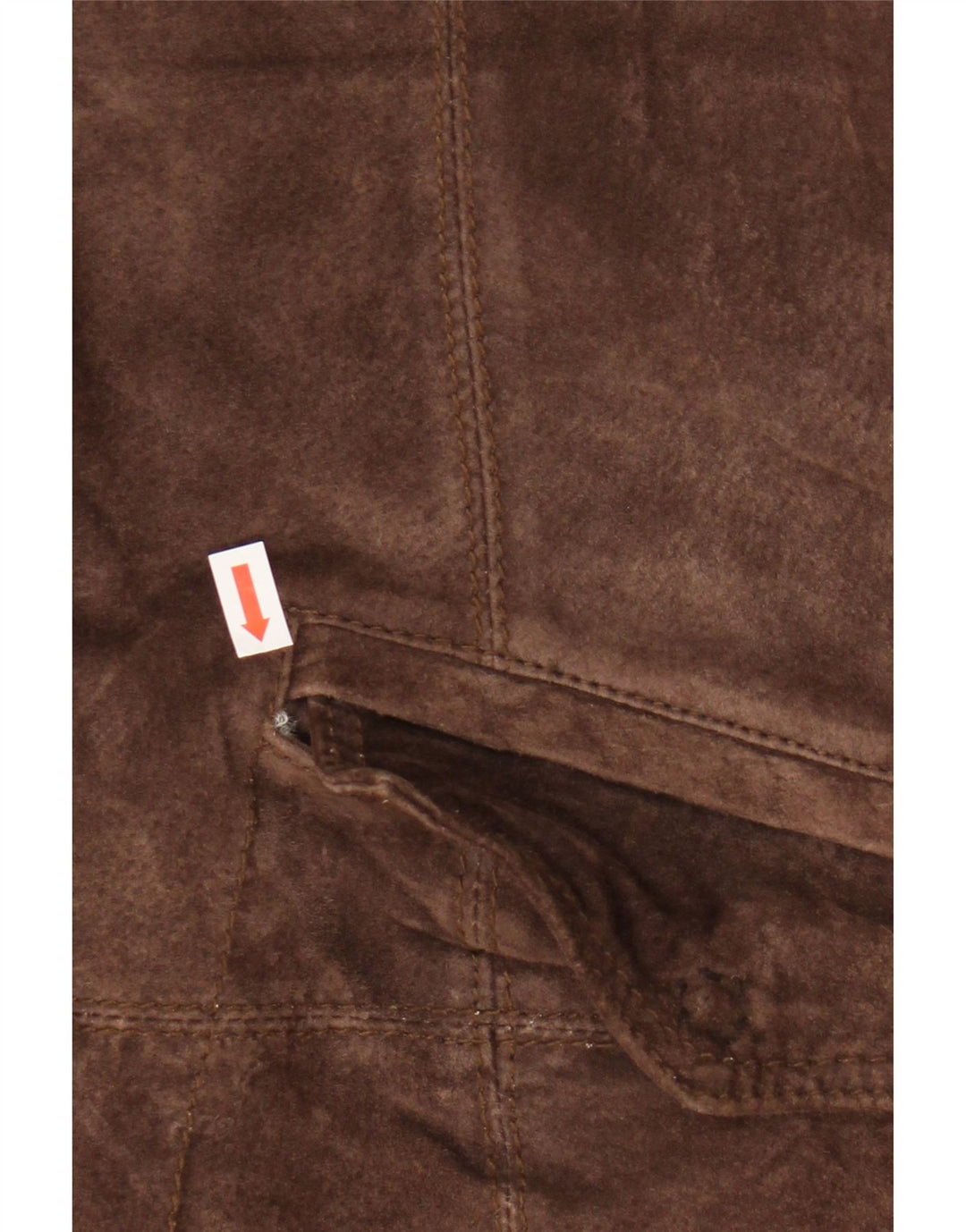 Conbipel Dame Hætte Ruskind Windbreaker Jacket UK 14 medium brunt læder