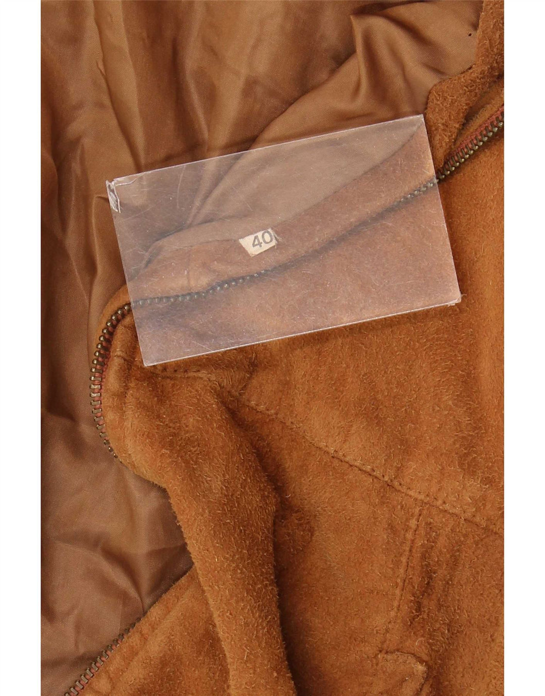 Vintage Dame Bomber Ruskindsjakke IT 40 Lille Brun