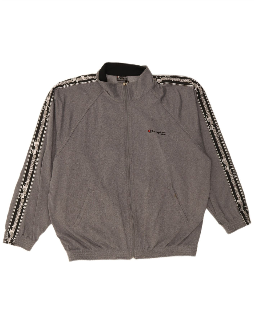Champion Herre grafisk træningsdragt Topjakke XL Grå Colourblock Polyester