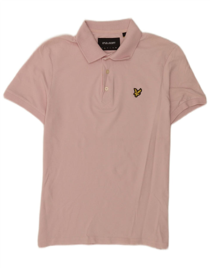 Lyle & Scott herre poloskjorte lille pink bomuld