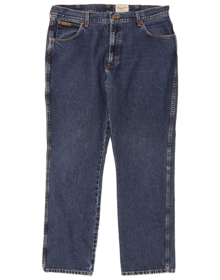 WRANGLER Herre Texas Straight Jeans W38 L32 Blå Bomuld