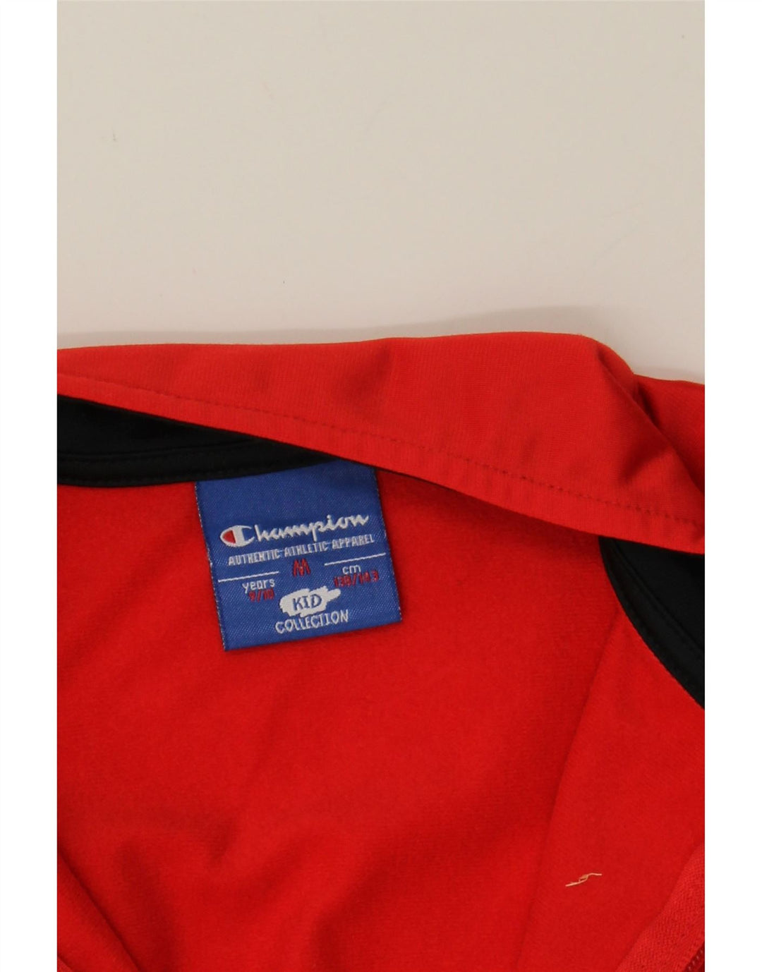 CHAMPION Boys Graphic Tracksuit Top Jacket 9-10 Years Medium Red Polyester Vintage Champion and Second-Hand Champion from Messina Hembry 
