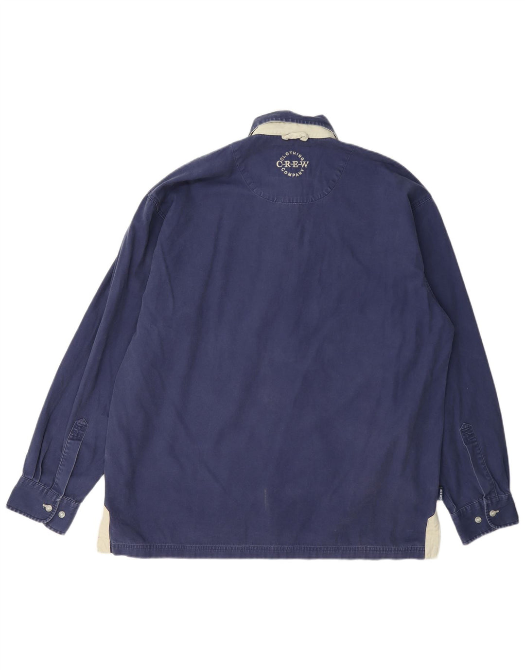 Crew Clothing Herre Pullover Shirt Stor marineblå bomuld