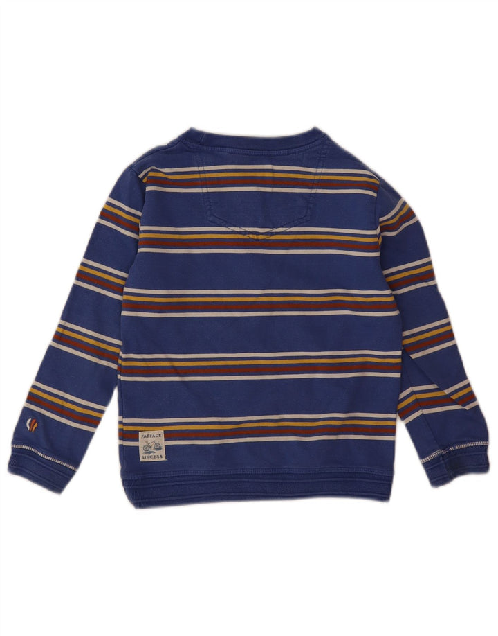 Fat Face Boys Sweatshirt Jumper 5-6 år Blå Stribet Bomuld