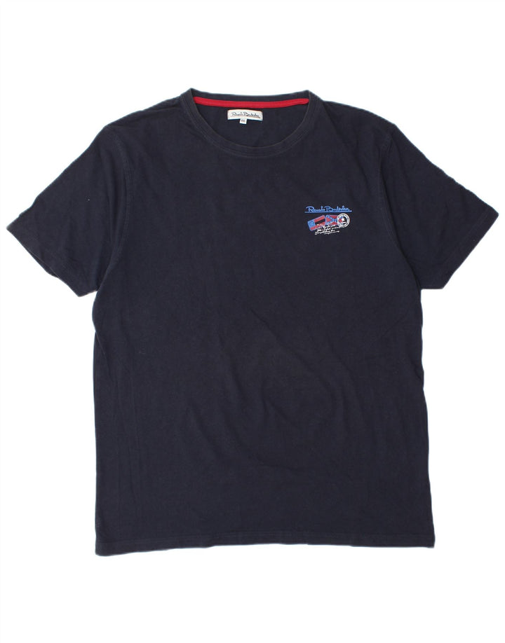 RENATO BALESTRA T-shirt top til kvinder 2XL marineblå bomuld