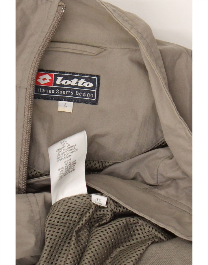 Lotto Herre Bomber Jacket UK 40 Stor Grå Nylon