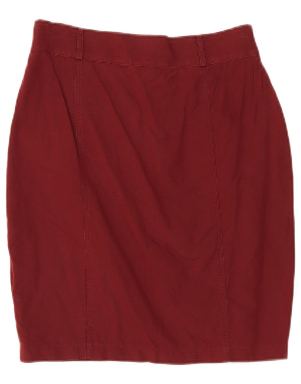 SUPERIOR Womens Pencil Skirt IT 44 Medium W27 Burgundy Cotton