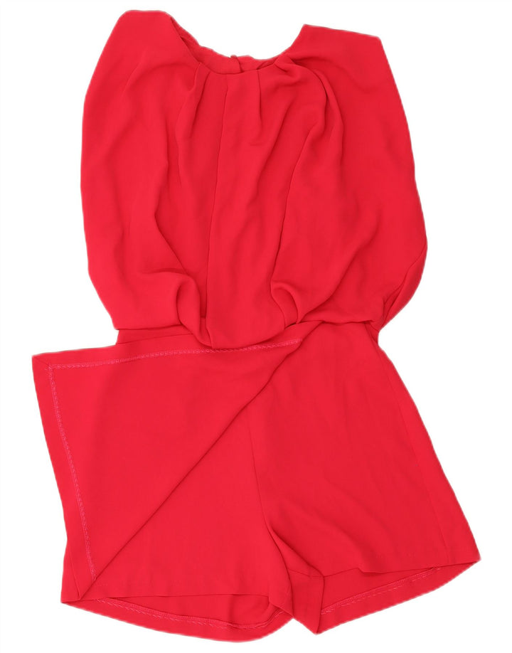 Zara Dame Playsuit UK 10 Small Pink Polyester