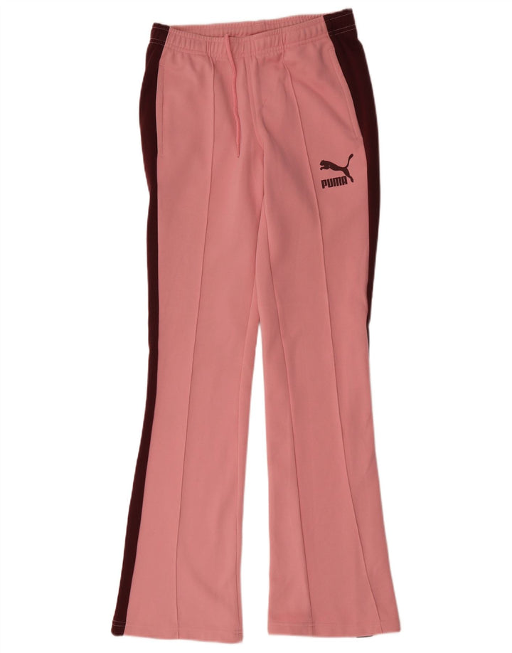 Puma træningsdragtsbukser til kvinder UK 10 Small Pink Colourblock Polyester