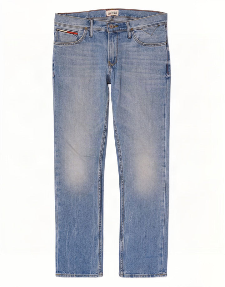 Tommy Hilfiger Herre Slim Jeans W30 L30 Blå Bomuld