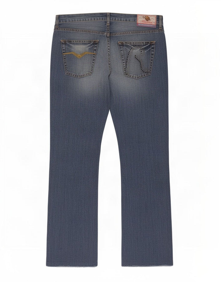 Replay Dame Bootcut Jeans W32 L34 Blå Bomuld