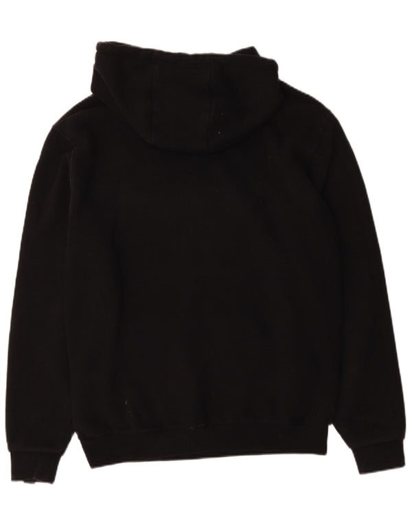 Ellesse Dame Grafisk Hoodie Jumper UK 12 Medium Sort Bomuld