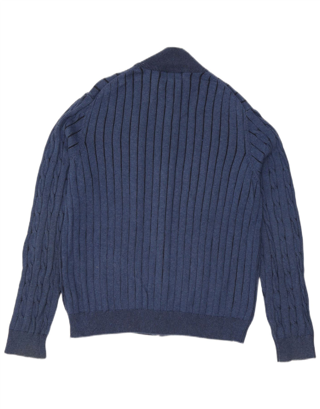 Marks & Spencer Herre Blue Harbor Cardigan Sweater Stor Blå Bomuld