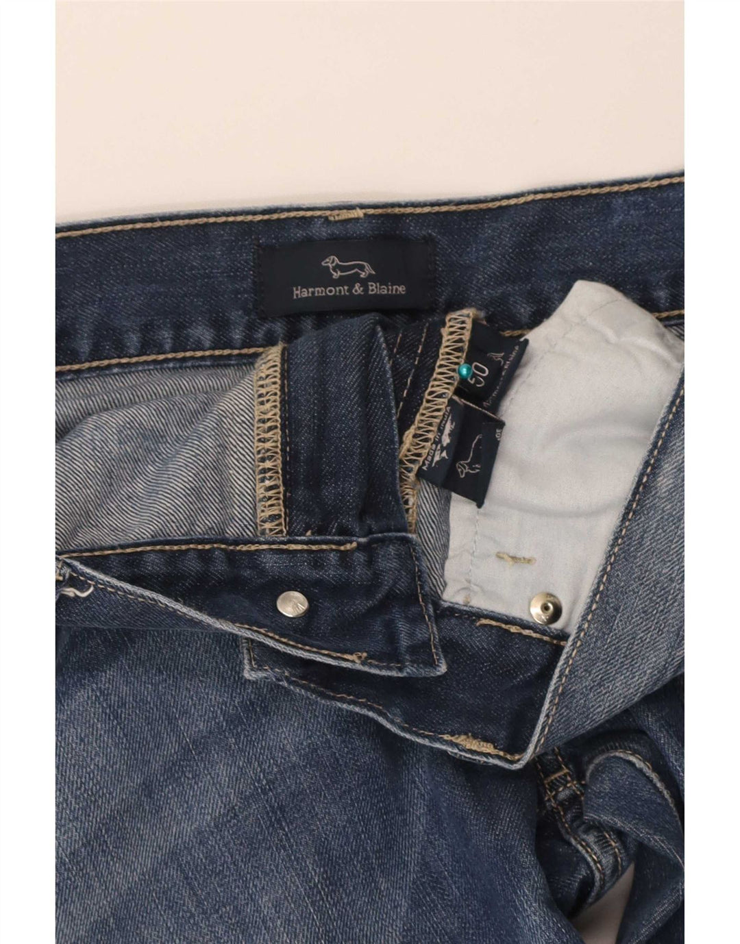 Harmont & Blaine Herre Regular Fit Straight Jeans IT 50 Large W34 L30 Blue