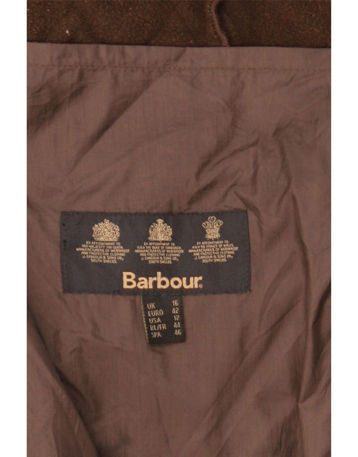 Barbour Quiltet jakke til kvinder UK 16 Stor Brun