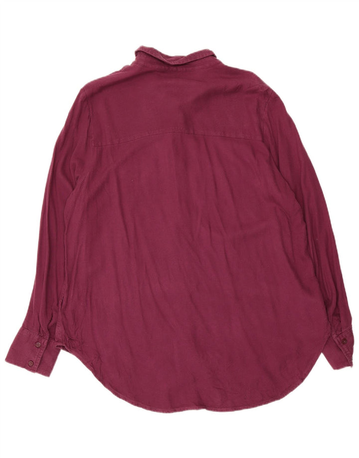 Marks & Spencer skjortebluse til kvinder UK 14 Stor lilla viskose