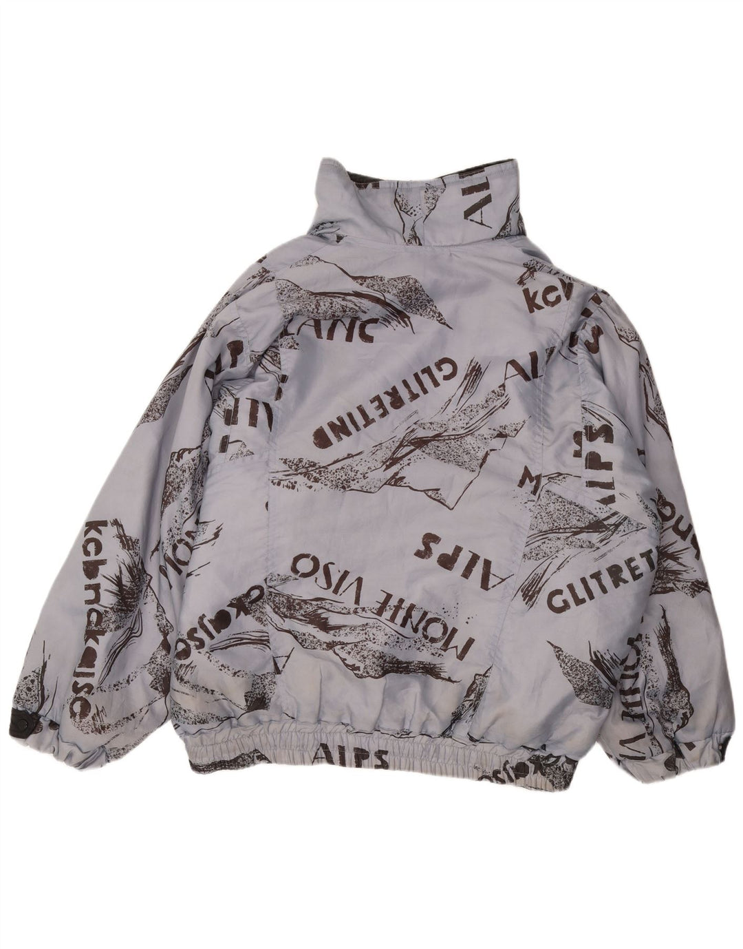 TACTEL Herre Grafisk Anorak Jacket UK 48 4XL Blå Polyamid