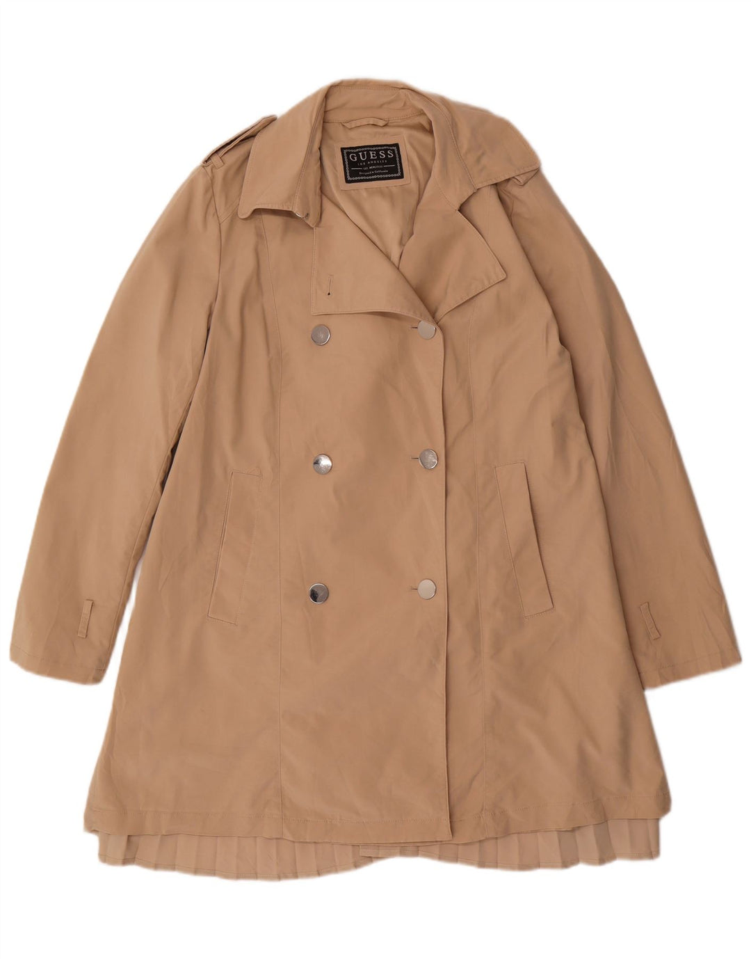 GUESS Trench Coat til kvinder UK 14 Medium Beige Polyester