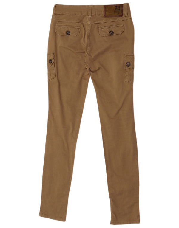 Zu Elements Dame Skinny Cargo Bukser W25 L34 Khaki Bomuld