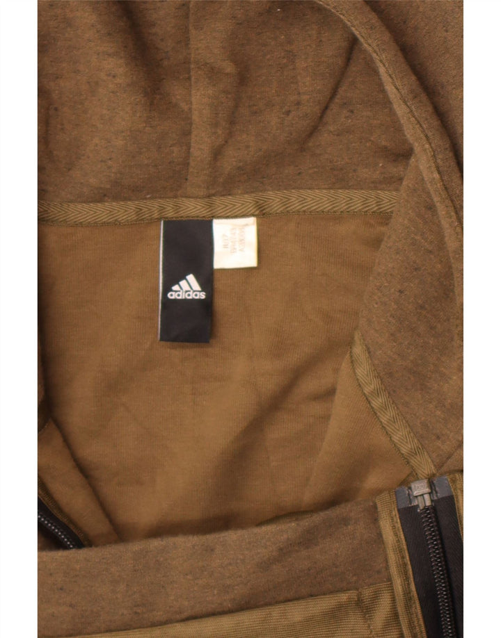 Adidas Hættetrøje med lynlås til mænd, stor brun