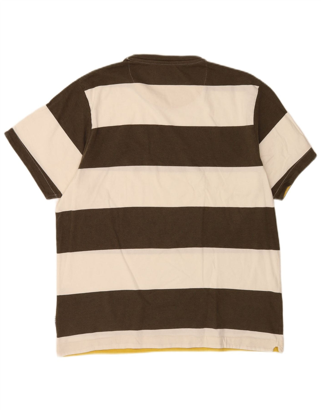 O'Neal Herre T-shirt Top Stor hvid stribet bomuld