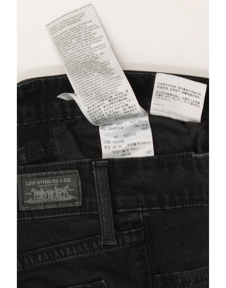 Levi's Womens Legging Jeans US 4 Small W27 L28 Black Bomuld