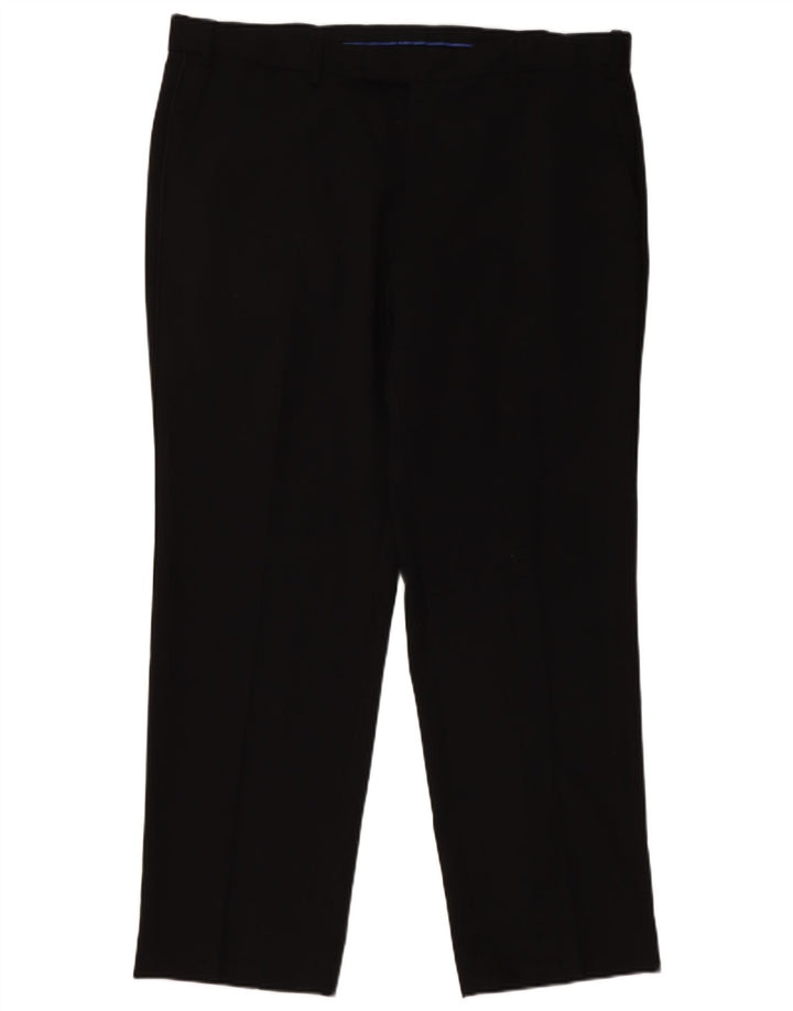 Marks & Spencer Herre Straight Regular Fit Suit Bukser W38 L29 Sort Uld