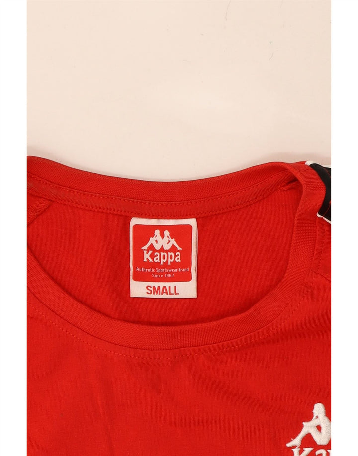 KAPPA Mens Graphic T-Shirt Top Small Red Cotton Vintage Kappa and Second-Hand Kappa from Messina Hembry 