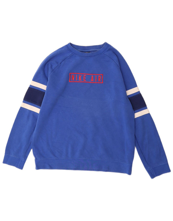 Nike Boys Air Graphic Sweatshirt Jumper 13-14 år XL Blå Colourblock