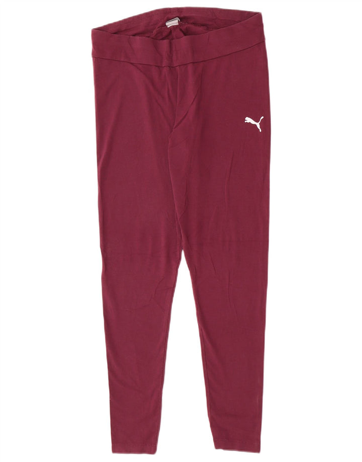 Puma Grafiske Leggings til kvinder UK 14 Large Maroon