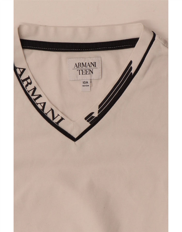 Armani drenge grafisk t-shirt top 9-10 år hvid