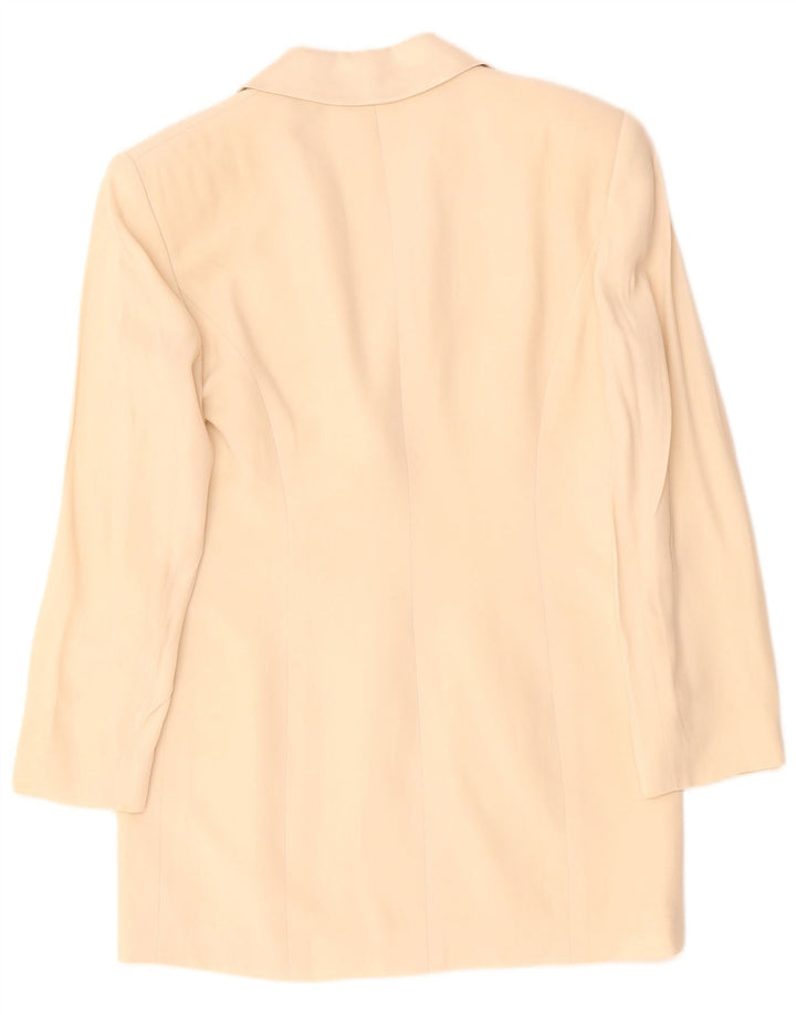 LUISA SPAGNOLI Dame 3-knaps blazerjakke IT 42 Medium Beige Acetat