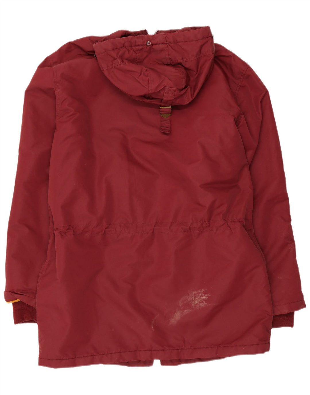 Vans Herre Hooded Parka Jacket UK 38 Medium Burgundy Nylon