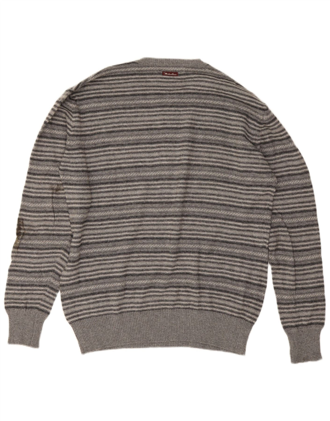 Marlboro Classics Herre Crew Neck Jumper Sweater XL Gråstribet