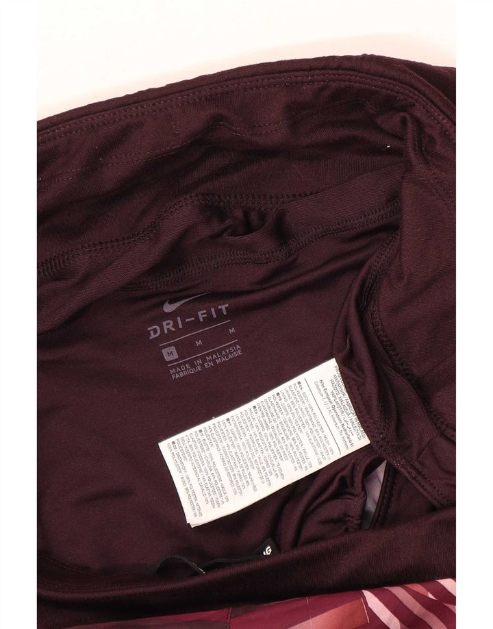 Nike Dame Dri Fit sportsshorts UK 14 Medium Burgundy ternet polyester