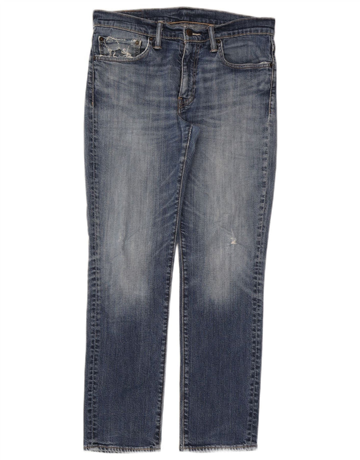 Levi's Herre 511 Distressed Slim Jeans W32 L30 Blå Bomuld