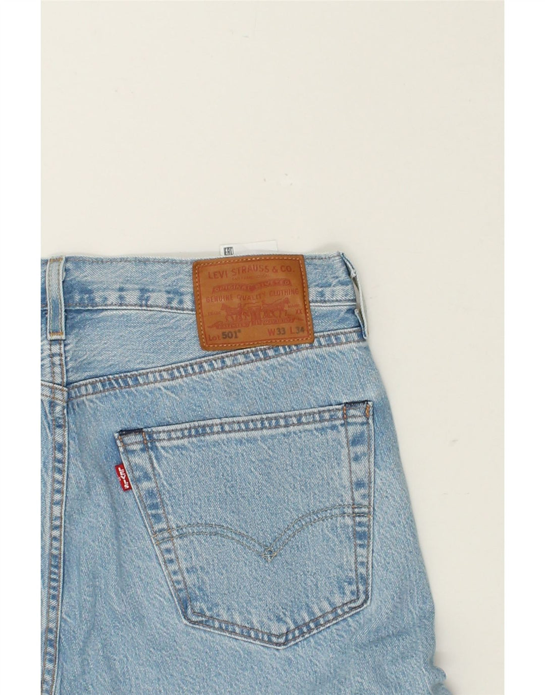LEVI'S Herre 504 Straight Jeans W33 L32 Blå Bomuld