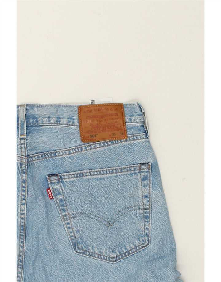 LEVI'S Herre 504 Straight Jeans W33 L32 Blå Bomuld