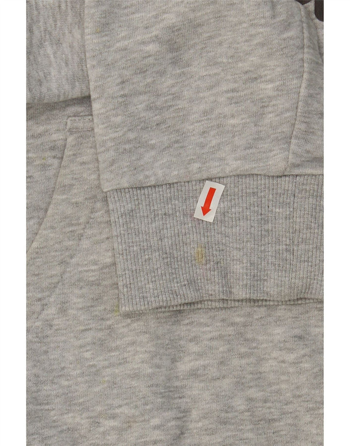 KAPPA Womens Graphic Hoodie Jumper UK 14 Medium Grey Cotton Vintage Kappa and Second-Hand Kappa from Messina Hembry 