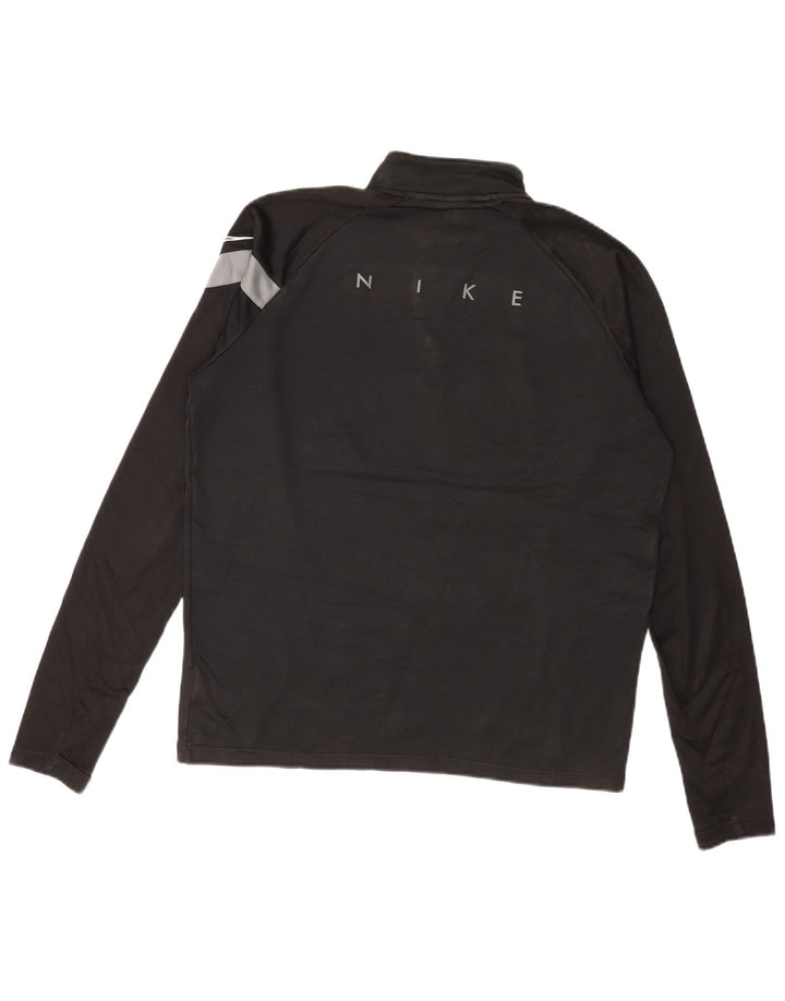 Nike Herre Dri Fit Grafisk Sweatshirt Jumper Medium Sort Colourblock