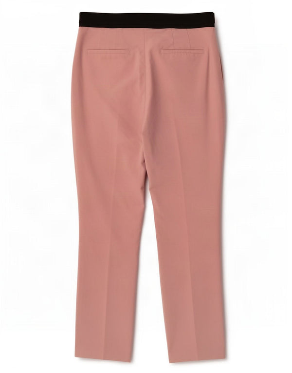 Zara Dame Slim Chino Bukser Medium W28 L27 Pink Colourblock Bomuld