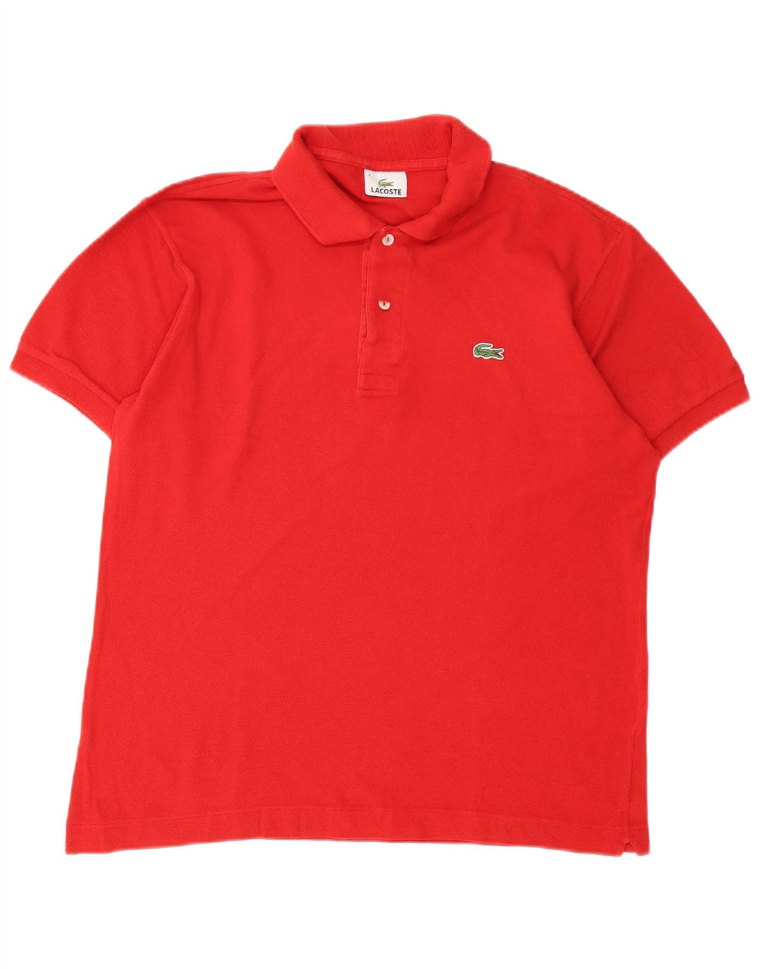 Lacoste herre poloshirt størrelse 4 Medium rød bomuld