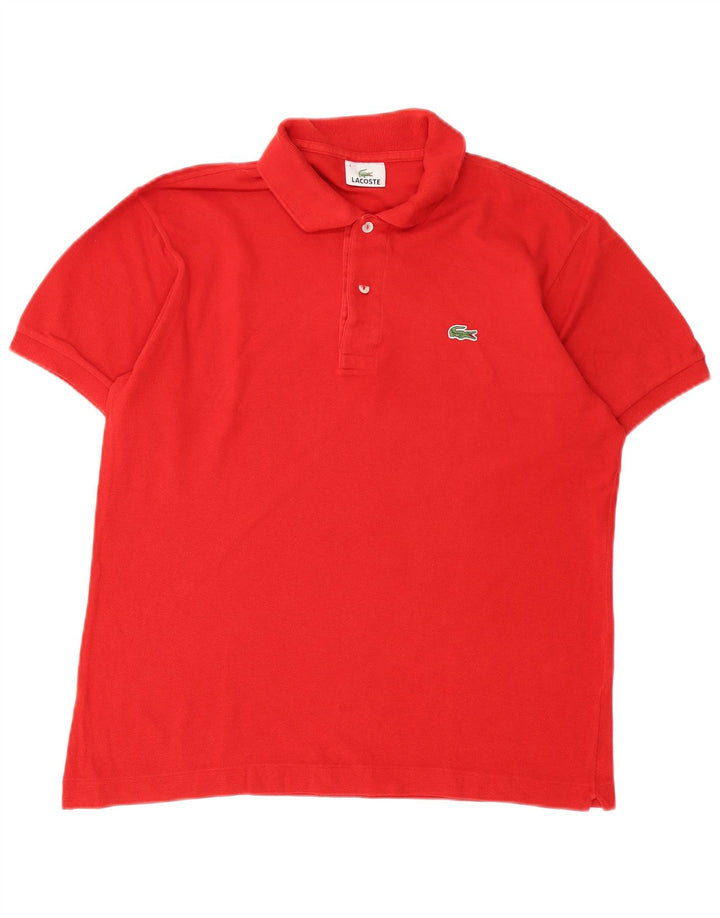 Lacoste herre poloshirt størrelse 4 Medium rød bomuld
